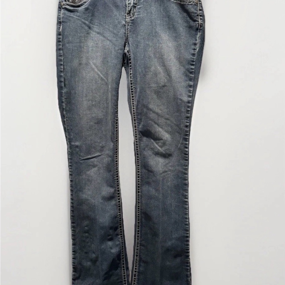 Love Indigo Capri Jeans Premium Women 8 Embellished Studded Embroidered Vintage